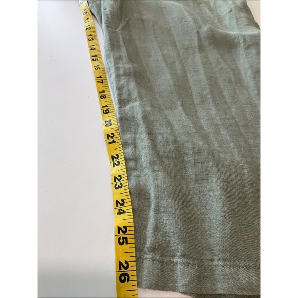 New‎ MNG Linen Pants Green Drawstring Pull On Pockets Straight Leg XL - Picture 8 of 8